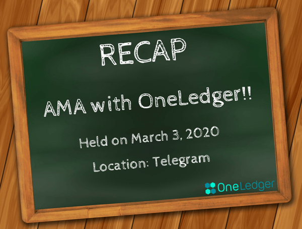 AMA with OneLedger