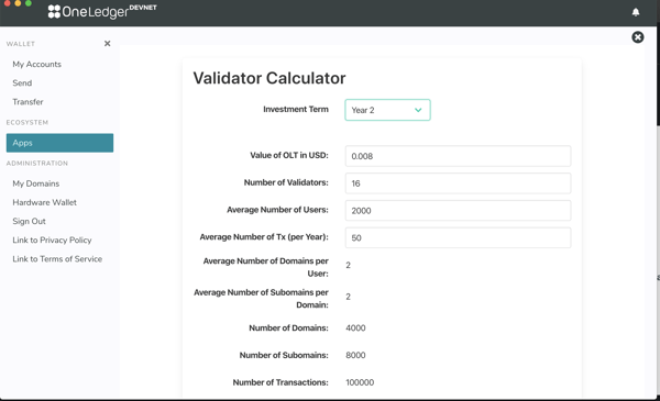 Validator Calculator